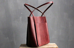 Stylish LEATHER Brown WOMEN Tote Bag Tote Shoulder Purses FOR WOMEN