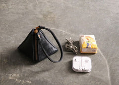 LEATHER WOMEN Triangle Small Coin Wallets Change Wallet FOR WOMEN