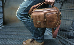 Cool Leather Mens Small Messengers Bag Shoulder Bags for Men