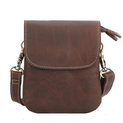 Cool Black Leather Mens Small Vertical Courier Bag Brown Messenger Bags Blue Postman Bag For Men