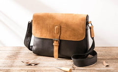Handmade Cool Leather Mens Small Messengers Bag Shoulder Bags for Men