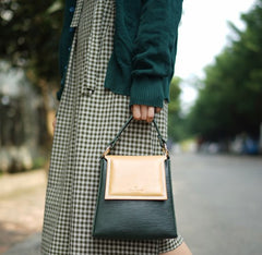 Stylish Leather Dark Green Womens Handbag Crossbody Bag Purse Shoulder Bag for Women