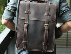 Handmade Leather Mens Backpack Travel Backpack Laptop Backpack for men