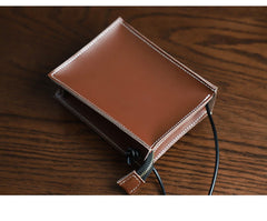 Cute Brown Leather Phone Purse Women Side Bag Box Phone Crossbody Purse For Women