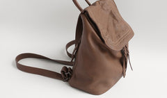 Vintage Soft LEATHER WOMEN Bucket Backpack School Backpack FOR WOMEN
