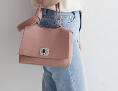 Leather Womens Stylish White Handbag Work Purse Shoulder Bag for Women