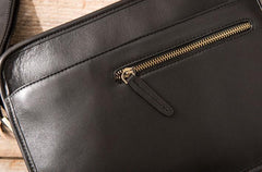 Cool Leather Mens Small Messenger Bags Shoulder Bag  for Men