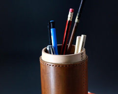 Handmade Leather Pencil Holder Pencil Case Pencil Barrel Case