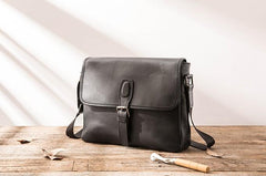 Cool Leather Mens Small Messenger Bag Side Bag Shoulder Bags for Men