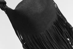 Handmade WOMENs LEATHER Tassels Shoulder Bag Vintage Crossbody Purse With tassels