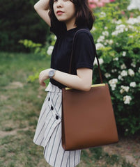 Stylish Leather Brown Womens Shoulder Bag Crossbody Bag Purse for Women