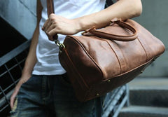 Leather Mens Small Weekender Bags Travel Bag Shoulder Bags for men