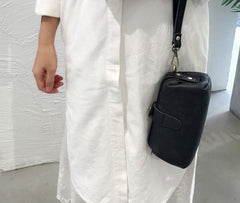 Vintage LEATHER Womens Wristlet Bag Doctor Long Wallet Mini Shoulder Bag FOR Women