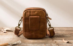 Leather Belt Pouch Belt Cases Mens Waist Bag Small Shoulder Bag for Men