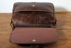 Handmade Genuine Leather Mens Cool Messenger Bag Sling Bag Chest Bag Bike Bag Cycling Bag for men