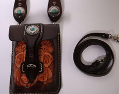 Leather Belt Pouch Mens Small Cases Waist Bag Hip Pack Belt Bag Fanny Pack Bumbag for Men