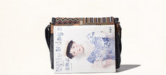 Vintage Mens Canvas Gray Cool Side Bag Messenger Bag Shoulder Bag for Men