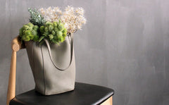 LEATHER Large WOMENs Bucket Tote Bag Work Tote Purses FOR WOMEN