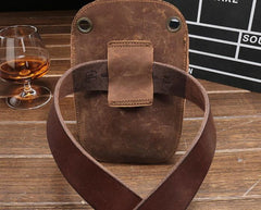 Cool Leather Mens Hairstylist Tool case barber pouch scissors case Belt Pouch Waist Bag