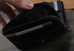 Genuine Leather Mens Cool billfold Punk Rock Leather Wallet Men Small Wallets Trifold for Men