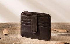 Leather Mens Slim Card Holder Front Pocket Wallet Card Wallets for Men