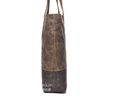 Mens Waxed Canvas Tote Bag Canvas Shopper Bags Canvas Shoulder Bags for Men