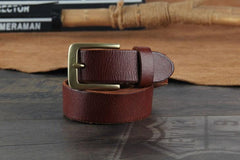 Genuine Leather Punk Rock Biker Trucker Mens Belt Men Black Coffee Belt for Men