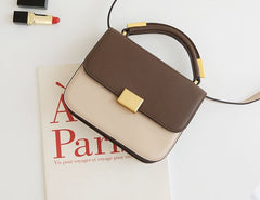 Stylish Leather Womens Small Handbag Work Purse Shoulder Bag for Women