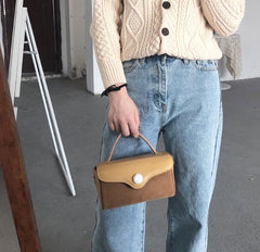 Cute Yellow Leather Womens Mini Box Purse Handbag Shoulder Bag for Women