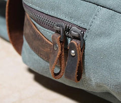 Cool Gray Canvas Travel Backpack Mens Canvas Backpack Canvas School Bag for Men