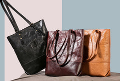 Handmade Genuine Leather Handbag Tote Purse Handbag Shoulder Bag Purse For Women - EverHandmade