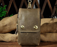 Small Mens Leather Belt Pouch Holsters Belt Cases Cell Phone Waist Pouches for Men