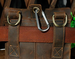 Vintage Mens Leather Belt Pouch Holster Side Bag Belt Case Waist Pouch for Men