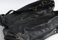 Vintage Black WOMENs LEATHER Hobo Handbag Fashion Hobo Shoulder Bag FOR WOMEN