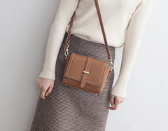 Minimalist Leather Womens Stylish Small Shoulder Bag Crossbody Purse for Women
