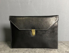 Genuine Leather Mens Clutch Cool Slim Wallet Zipper Clutch Wristlet Wallet for Men