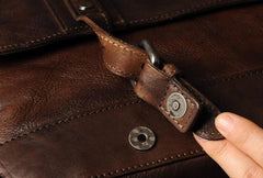 Genuine Leather Vintage Mens Cool Messenger Bag Shoulder Bag for men