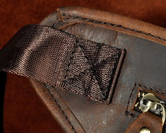 Cool Biker Mens Leather Drop Leg Bag Side Bag Belt Pouch Waist Bag Shoulder Bag for Men