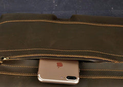 Black Coffee Leather Mens Briefcase Laptop Bag Business Bag Work Bags for Men