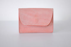 Handmade LEATHER Womens Small Card Wallet Leather Card Small Wallet FOR Women