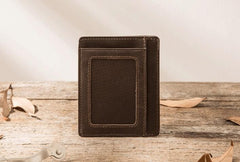 Leather Mens Slim Card Holder Front Pocket Wallets Card Wallet for Men