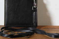 Genuine Leather Mens Cool billfold Leather Wallet Men Small Wallets Trifold for Men