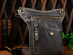 Leather Belt Pouch for Men Leg Drop Bags waist BAGs Shoulder Bag For Men