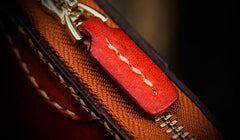 Handmade Leather Mens Tibetan Chain Biker Wallet Cool Leather Wallets Long Clutch Wallets for Men