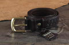 Genuine Leather Punk Rock Biker Trucker Mens Belt Men Black Coffee Belt for Men