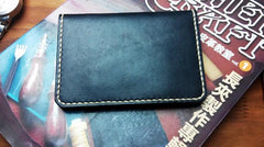 Mens Leather Slim Passport Wallets Leather billfold Small Travel Wallet for Men