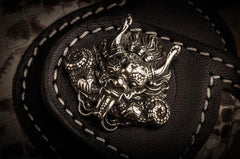 cool leather wallets​ Handmade Leather Wallet Biker Wallet Snake Skin Wallet Cool Wallets for Men Biker Chain Wallet