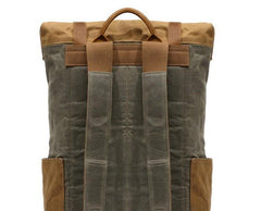 Waxed Canvas Mens Travel Backpacks Canvas School Backpacks Laptop Backpack for Men