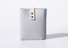 Handmade LEATHER Gray Womens Bifold Small Wallet Cute Leather Small Wallet FOR Women