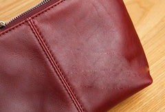 Genuine Leather Long Wallet Zipper Clutch Wallet Coin Change Makeup Wallet Purse For Women